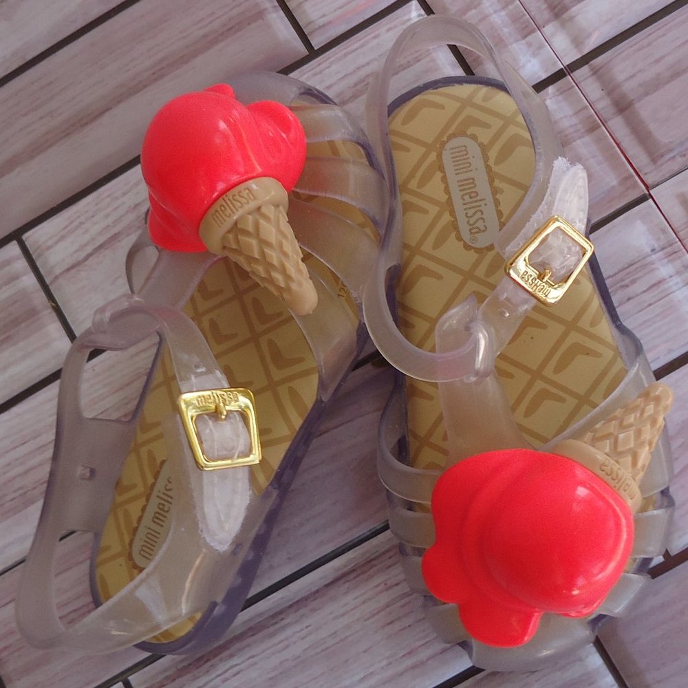 SIZE 3. Mini Melissa girl's jelly sandals. - Picture 1 of 16